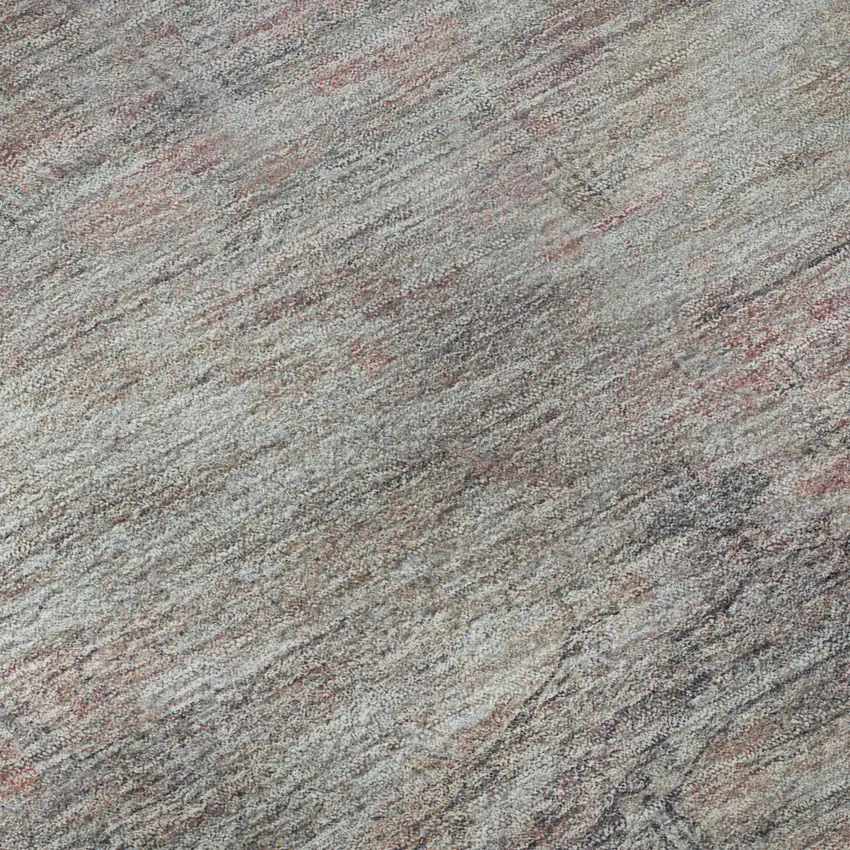 Pewter Gray And Charcoal Abstract Geometric Washable Area Rug With UV Protection Photo 9