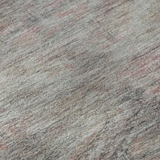 Pewter Gray And Charcoal Abstract Geometric Washable Area Rug With UV Protection Photo 9