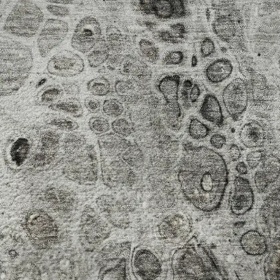 Pewter Gray And Silver Abstract Washable Area Rug With UV Protection Photo 8