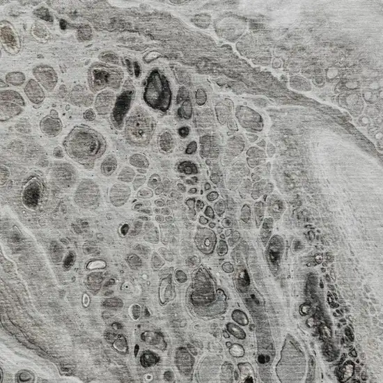 Pewter Gray And Silver Abstract Washable Indoor Outdoor Area Rug Photo 4