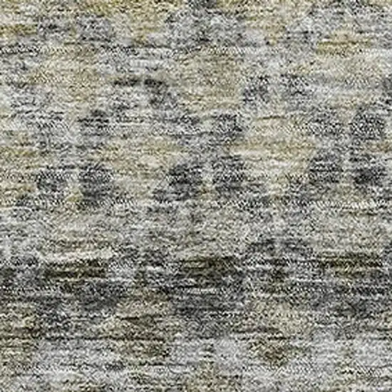 Pewter Olive Green And Silver Striped Washable Area Rug With UV Protection Photo 2