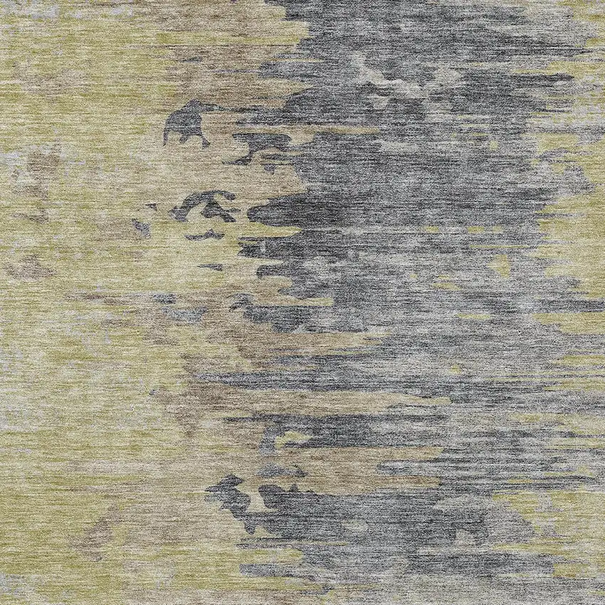 Pewter Silver And Gray Abstract Washable Indoor Outdoor Area Rug Photo 5