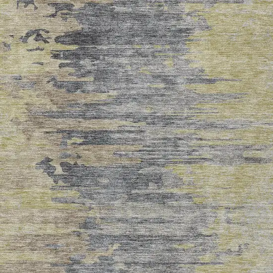 Pewter Silver And Gray Abstract Washable Indoor Outdoor Area Rug Photo 5
