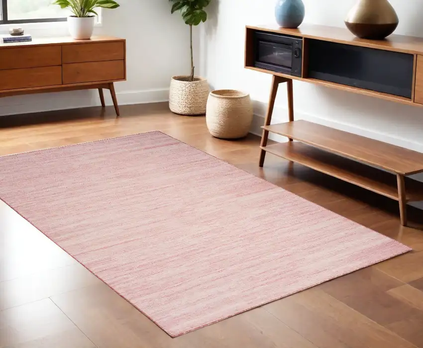 Pink Abstract Area Rug Photo 1