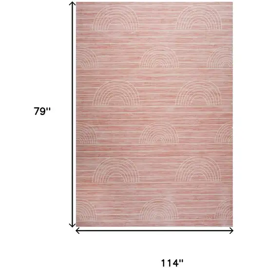 Pink Abstract Area Rug Photo 4