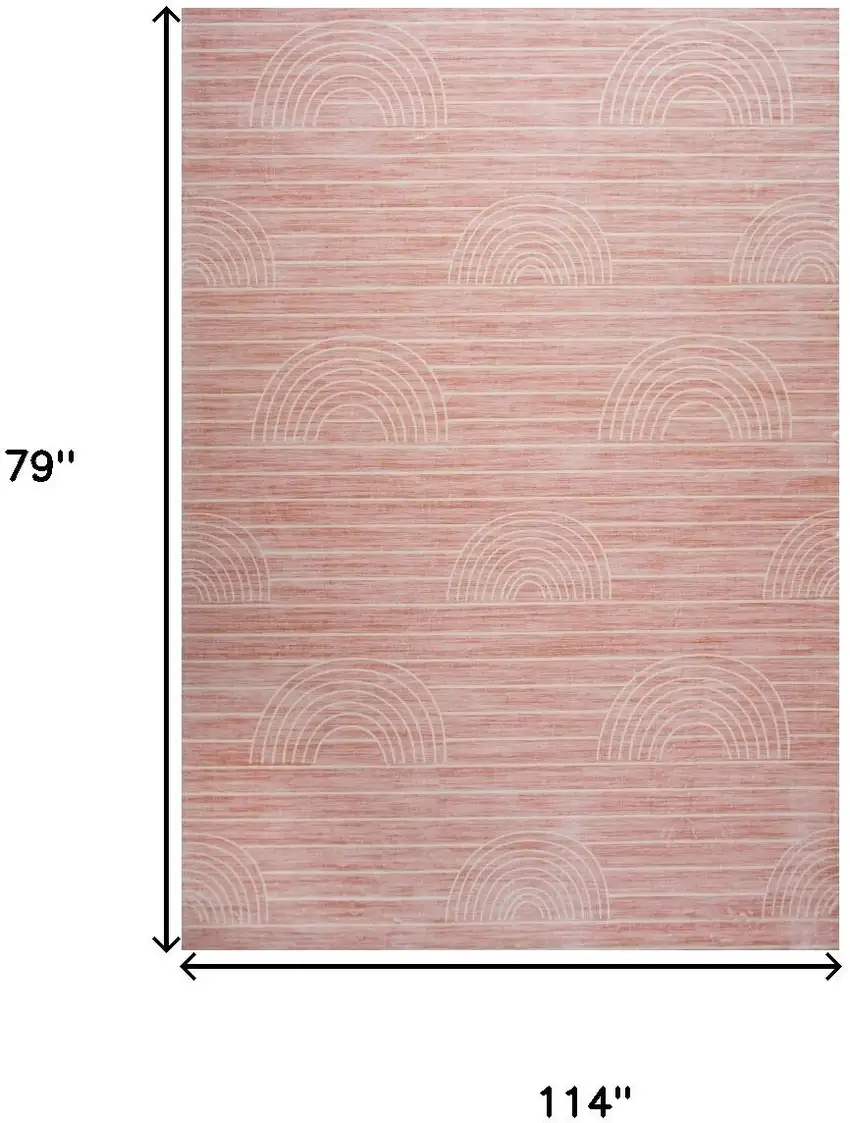 Pink Abstract Area Rug Photo 4