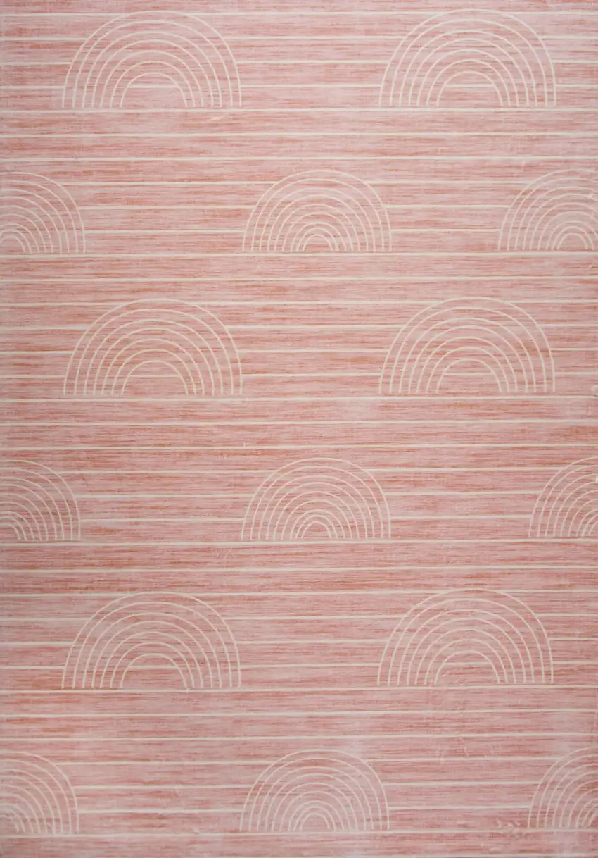 Pink Abstract Area Rug Photo 2