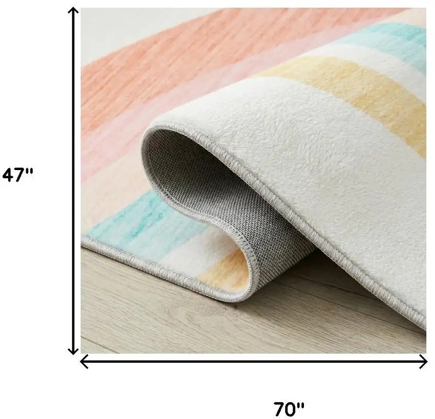 Pink Abstract Area Rug Photo 4