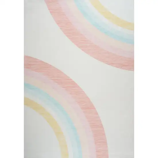 Pink Abstract Area Rug Photo 4
