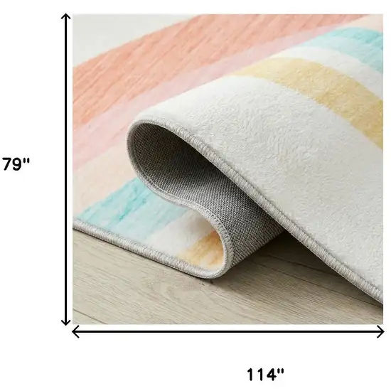 Pink Abstract Area Rug Photo 5
