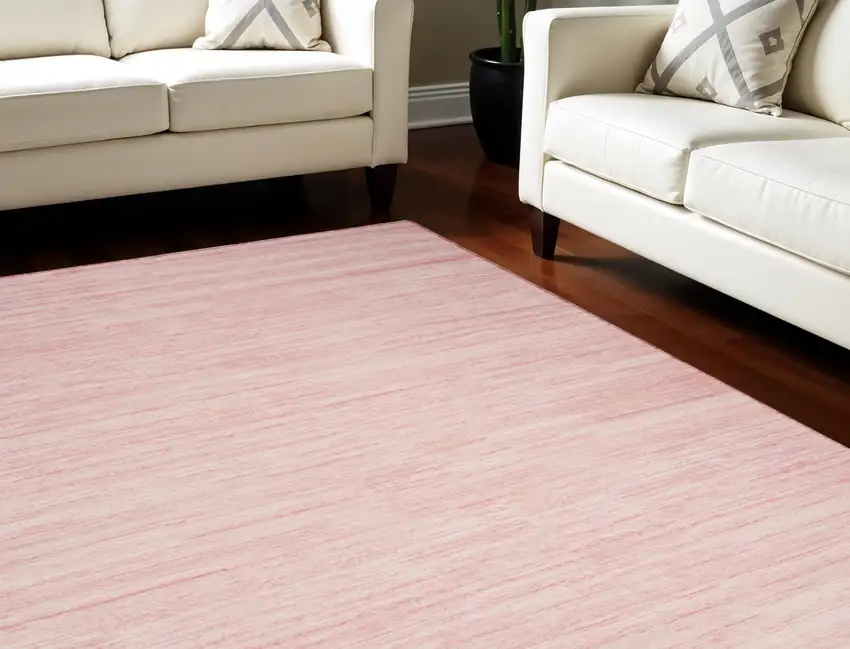 Pink Abstract Washable Area Rug Photo 1