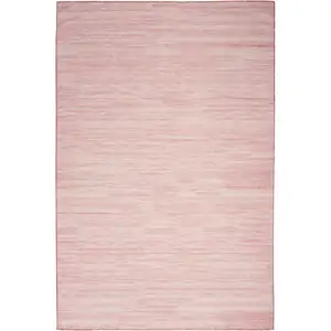 Photo of Pink Abstract Washable Area Rug