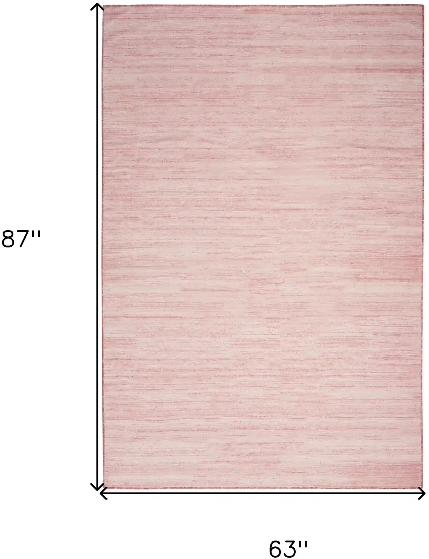 Pink Abstract Washable Area Rug Photo 3