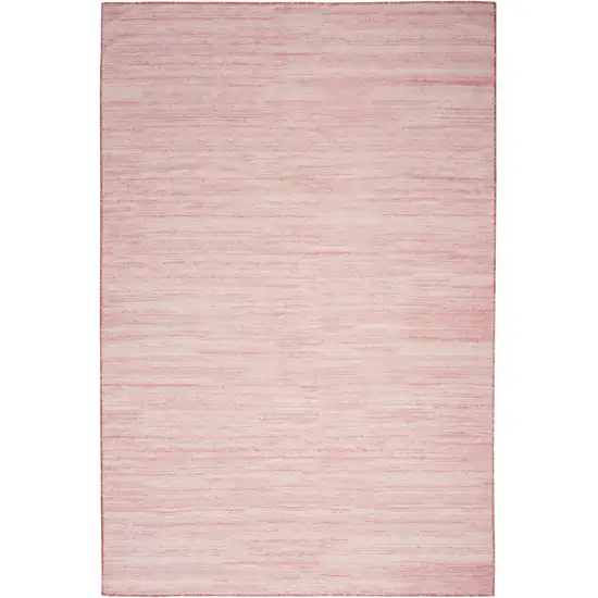 Pink Abstract Washable Area Rug Photo 1
