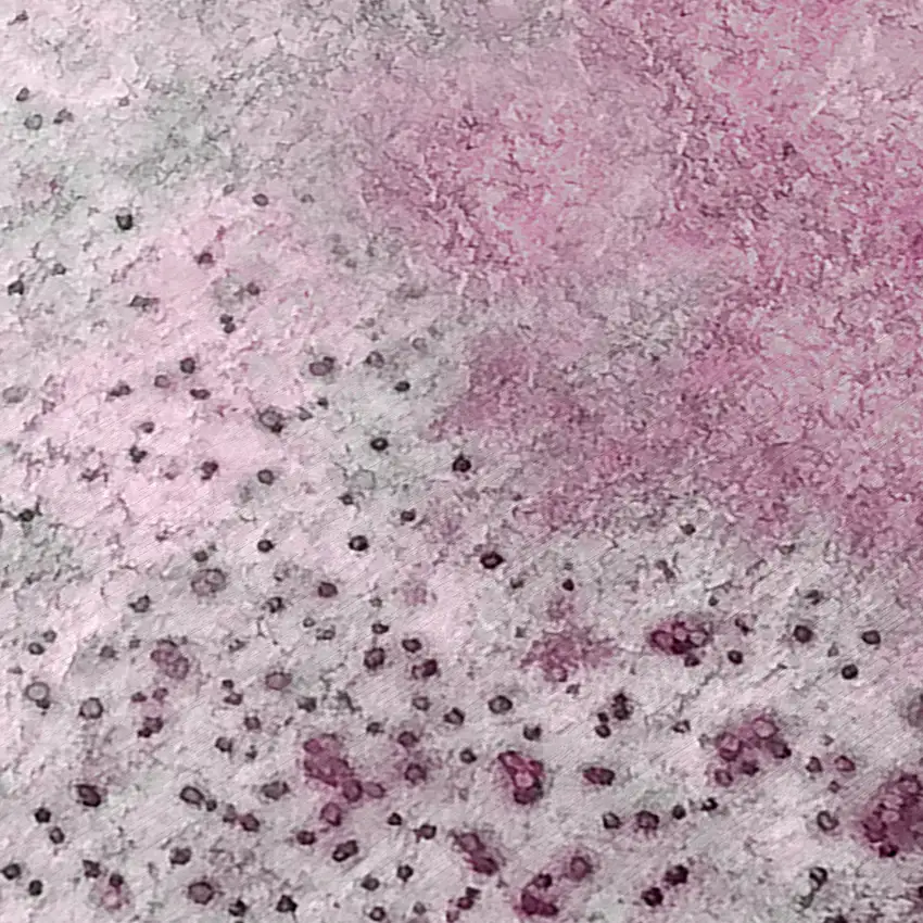 Pink Abstract Washable Non Skid Indoor Outdoor Area Rug Photo 8