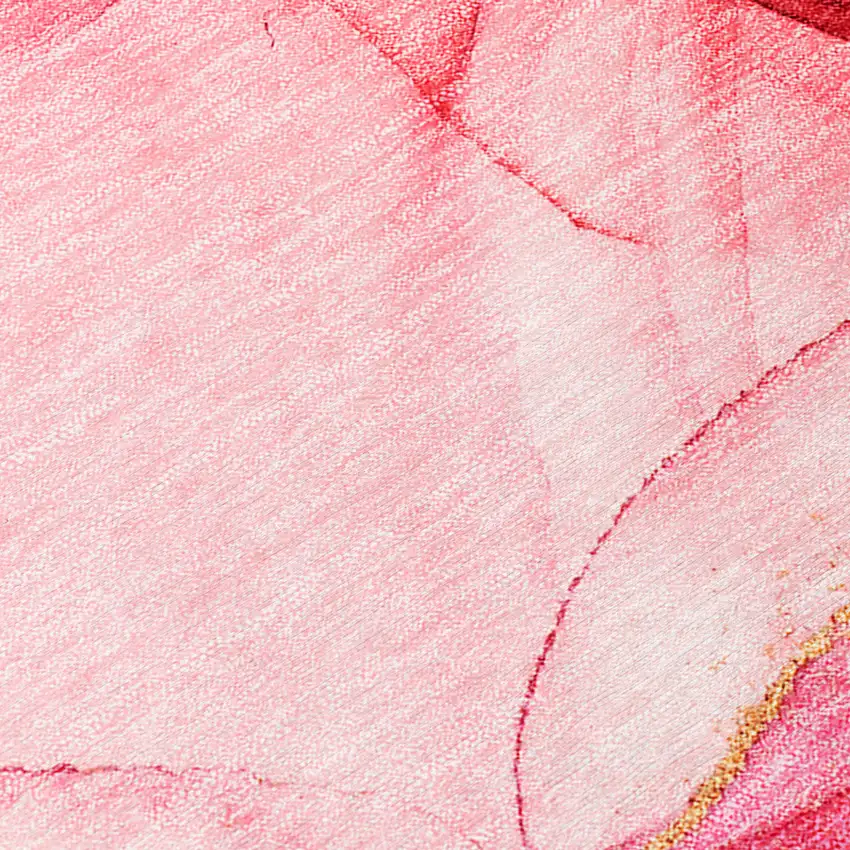 Pink Abstract Washable Non Skid Indoor Outdoor Area Rug Photo 8