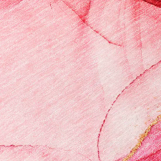 Pink Abstract Washable Non Skid Indoor Outdoor Area Rug Photo 8