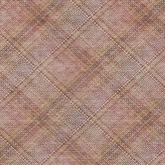 Pink And Beige Plaid Washable Indoor Outdoor Area Rug Photo 9
