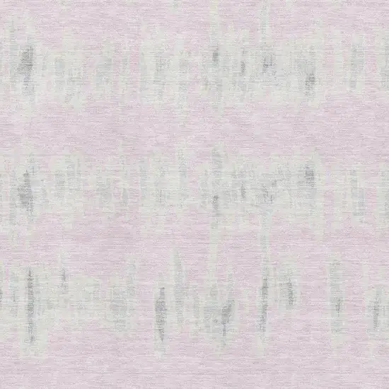 Pink And Beige Striped Washable Area Rug With UV Protection Photo 3