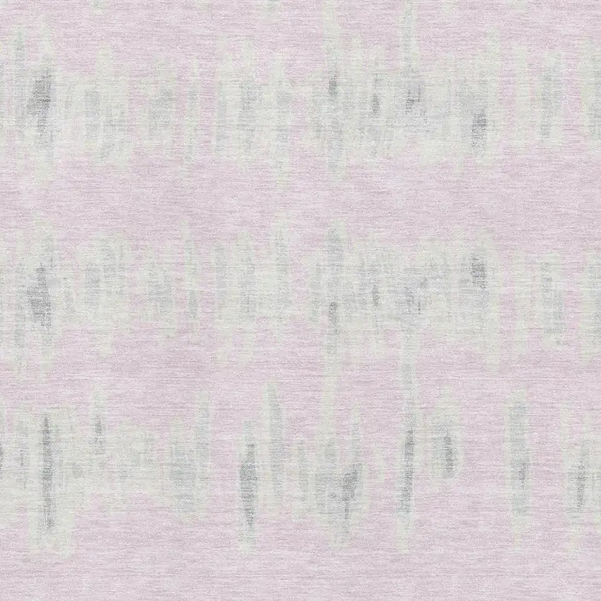 Pink And Beige Striped Washable Area Rug With UV Protection Photo 3