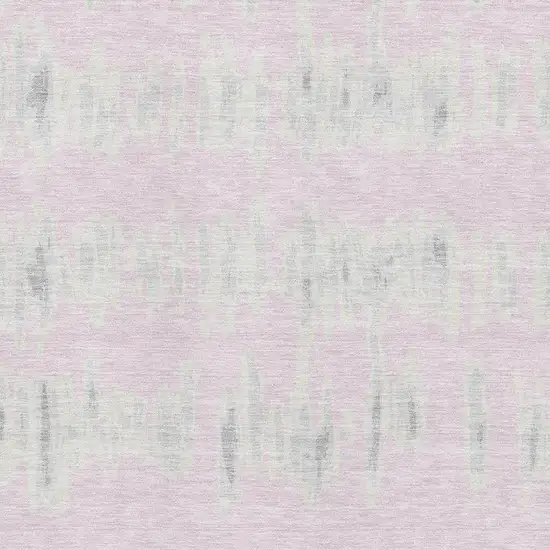 Pink And Beige Striped Washable Area Rug With UV Protection Photo 3