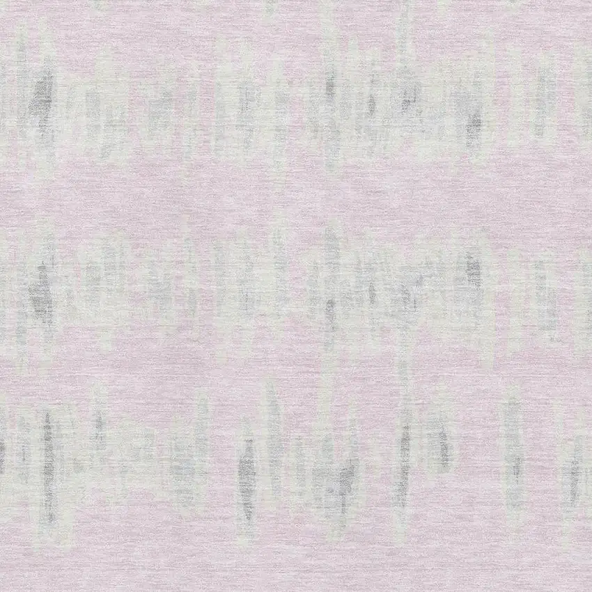 Pink And Beige Striped Washable Area Rug With UV Protection Photo 3