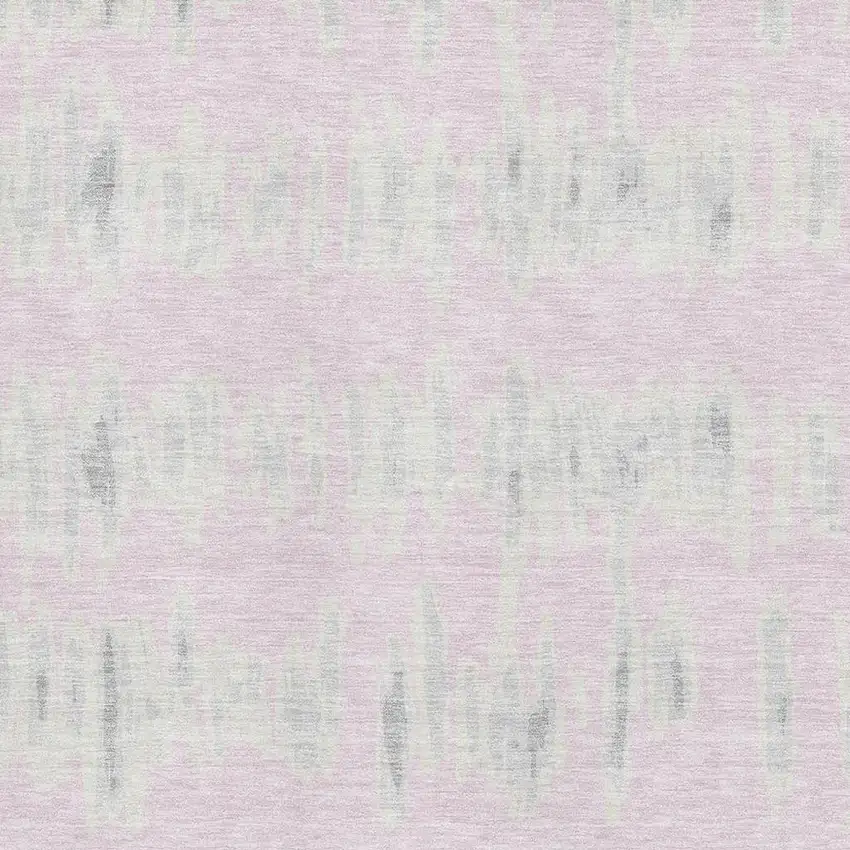 Pink And Beige Striped Washable Area Rug With UV Protection Photo 3