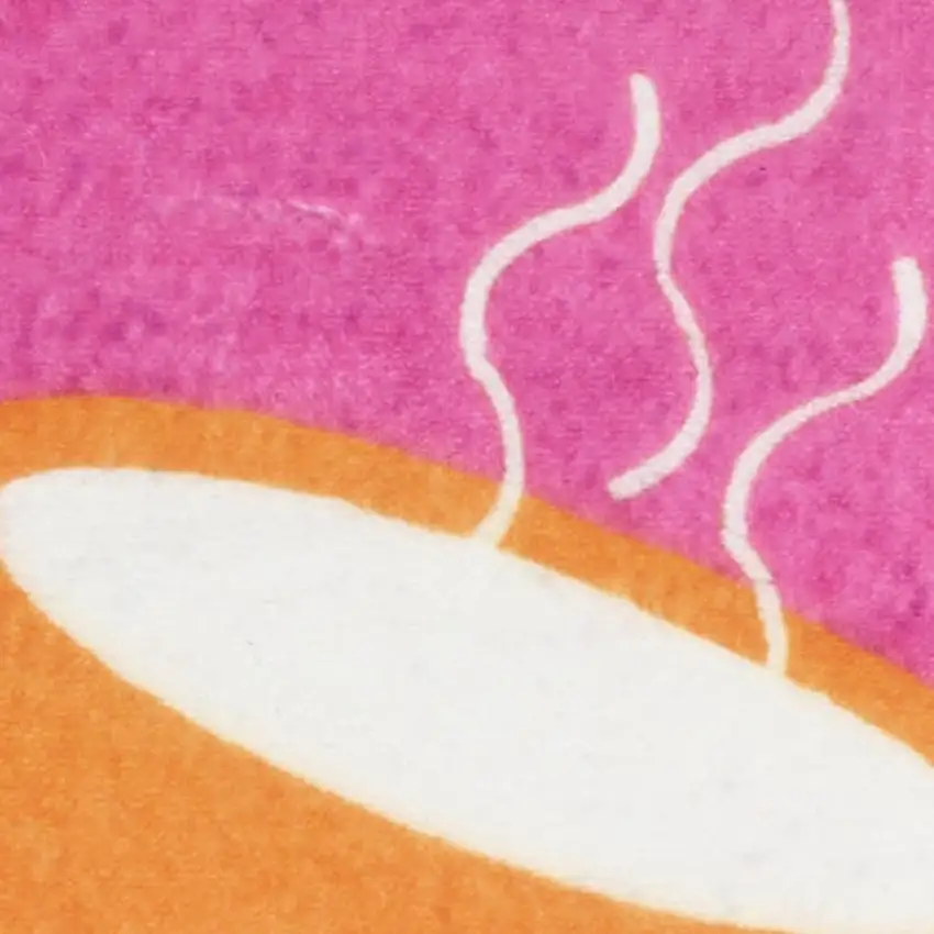 Pink And Blue Ice Cream and Donut Youthful Washable Area Rug Photo 4