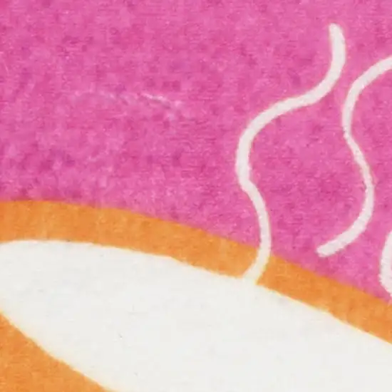 Pink And Blue Ice Cream and Donut Youthful Washable Area Rug Photo 3