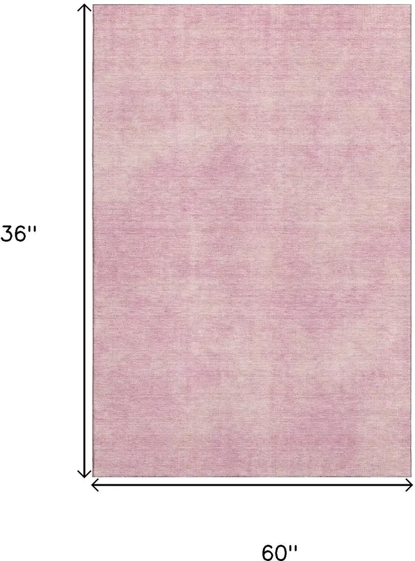 Pink And Blush Abstract Washable Area Rug With UV Protection Photo 8
