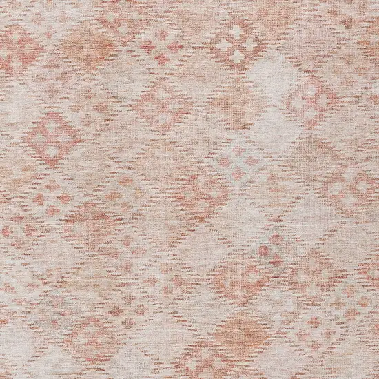 Pink And Blush Geometric Washable Indoor Outdoor Area Rug Photo 5