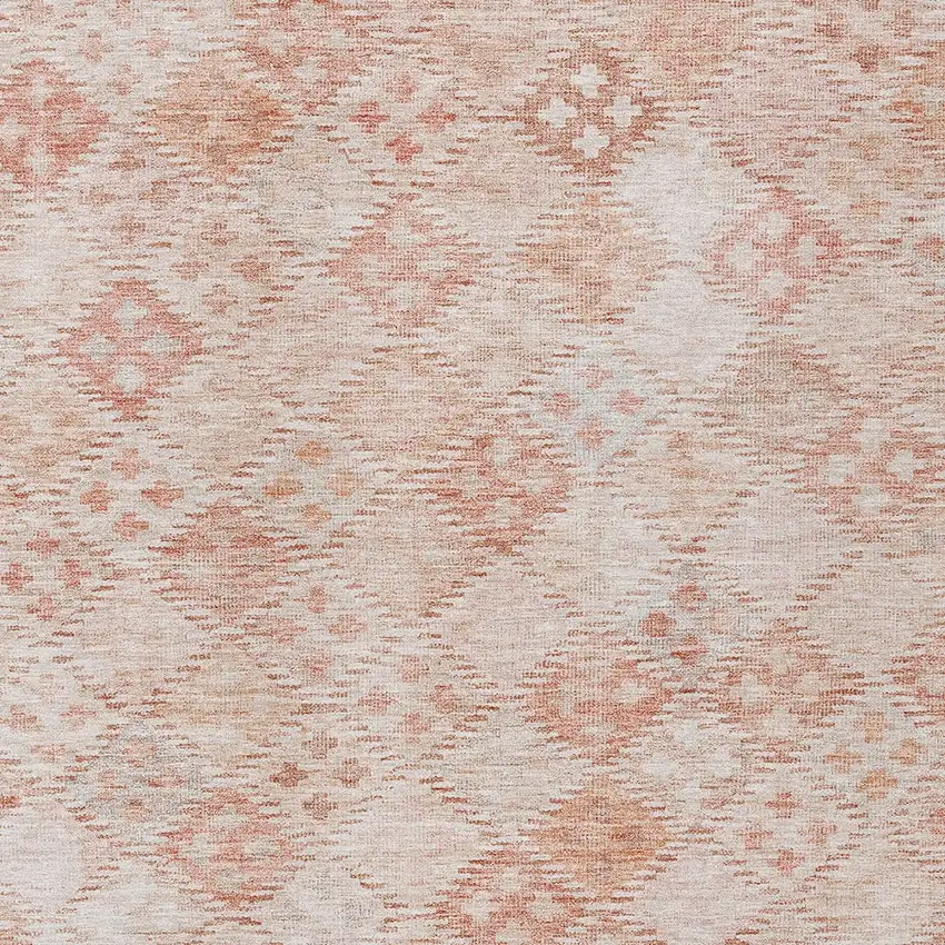 Pink And Blush Geometric Washable Indoor Outdoor Area Rug Photo 5