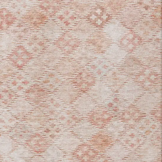 Pink And Blush Geometric Washable Indoor Outdoor Area Rug Photo 5