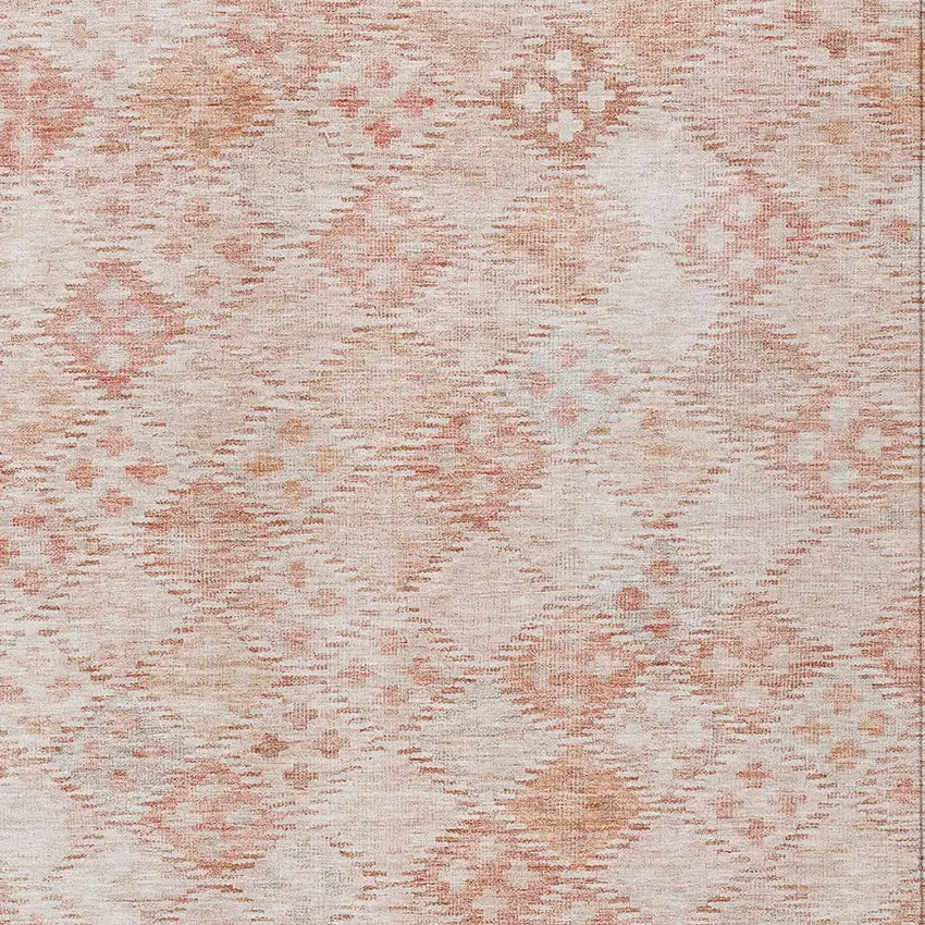 Pink And Blush Geometric Washable Indoor Outdoor Area Rug Photo 5