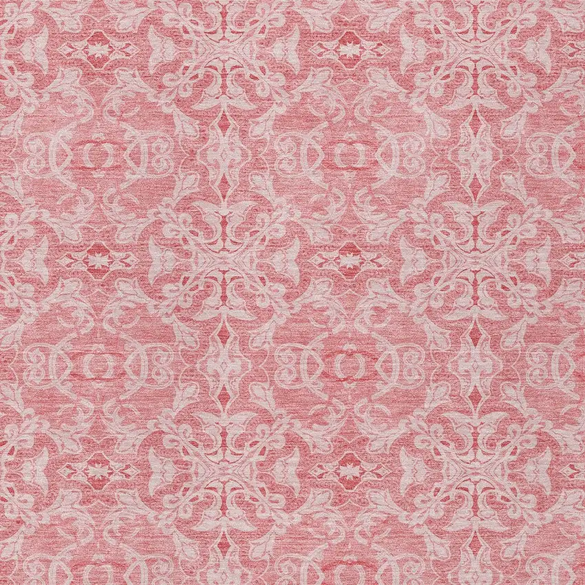 Pink And Blush Medallion Washable Indoor Outdoor Area Rug Photo 4