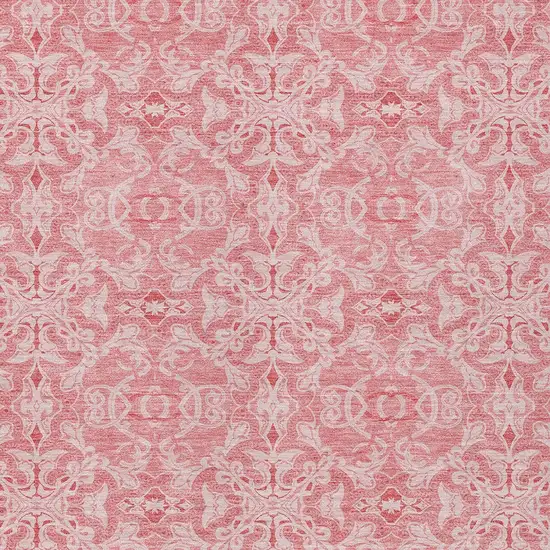 Pink And Blush Medallion Washable Indoor Outdoor Area Rug Photo 5