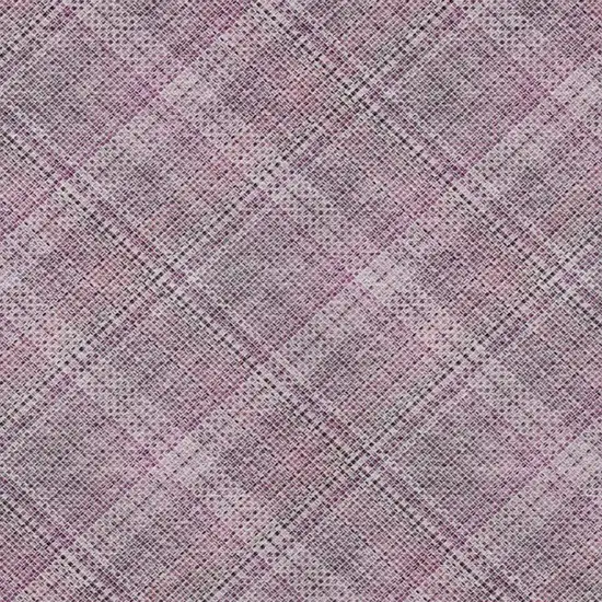 Pink And Blush Plaid Washable Indoor Outdoor Area Rug Photo 1