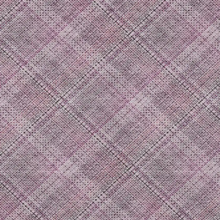 Pink And Blush Plaid Washable Indoor Outdoor Area Rug Photo 1