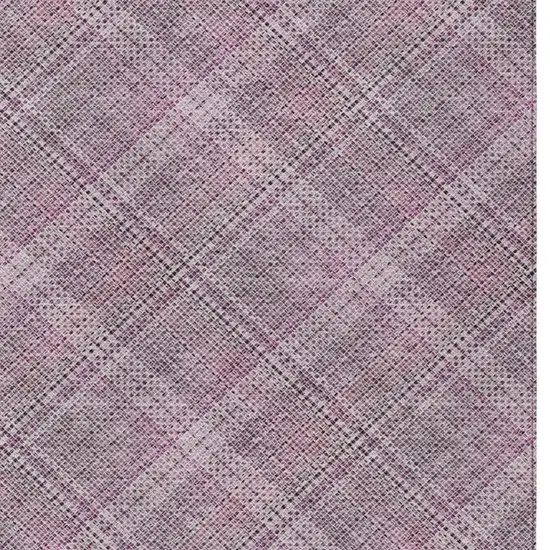 Pink And Blush Plaid Washable Indoor Outdoor Area Rug Photo 4