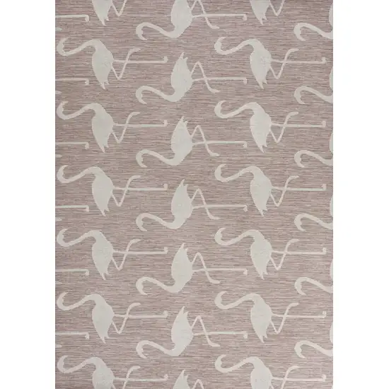 Pink And Cream Animal Print Indoor Outdoor Area Rug Photo 3