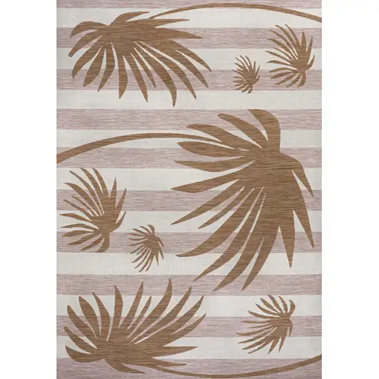 Pink And Cream Floral Indoor Outdoor Area Rug Photo 1