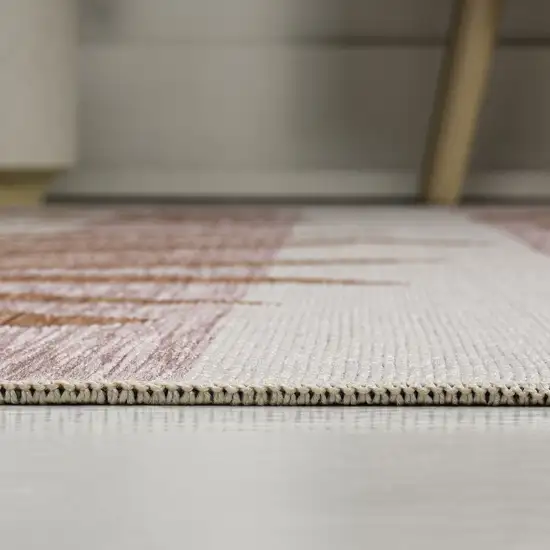 Pink And Cream Floral Indoor Outdoor Area Rug Photo 9