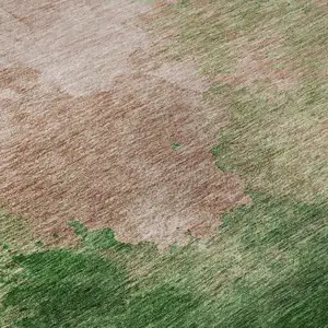 Photo of Pink And Emerald Abstract Washable Area Rug With UV Protection