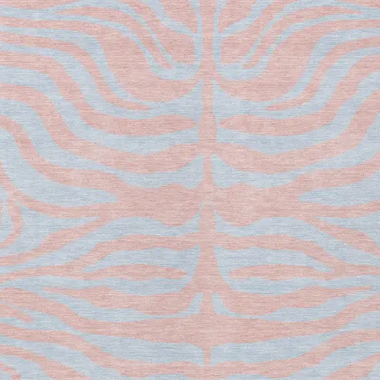 Pink And Gray Animal Print Washable Indoor Outdoor Area Rug Photo 5