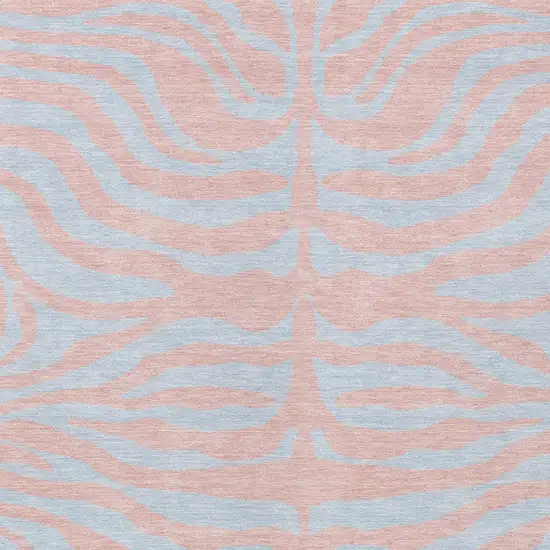 Pink And Gray Animal Print Washable Indoor Outdoor Area Rug Photo 5