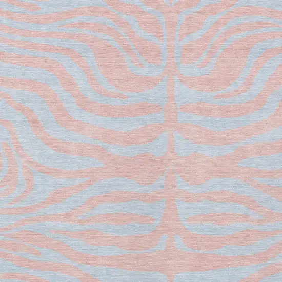 Pink And Gray Animal Print Washable Indoor Outdoor Area Rug Photo 5