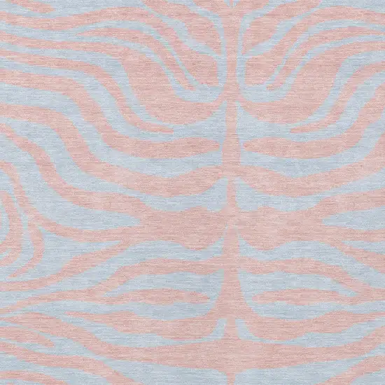 Pink And Gray Animal Print Washable Indoor Outdoor Area Rug Photo 5