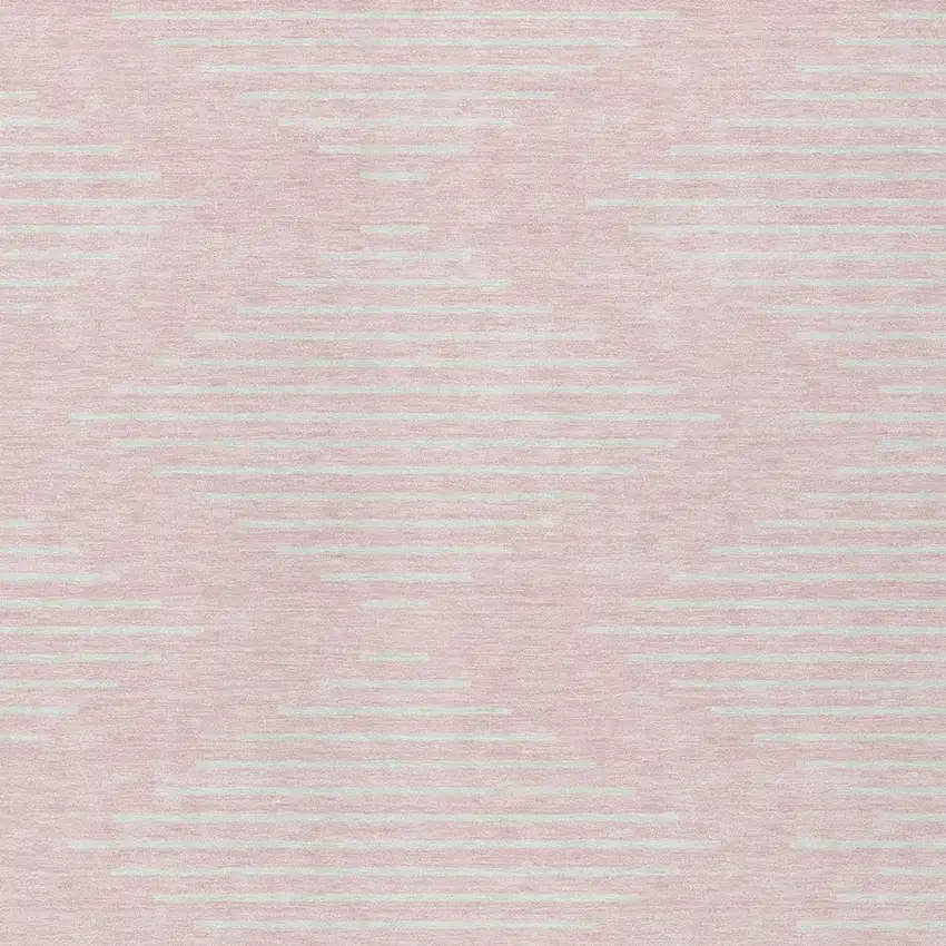 Pink And Gray Geometric Washable Indoor Outdoor Area Rug Photo 5
