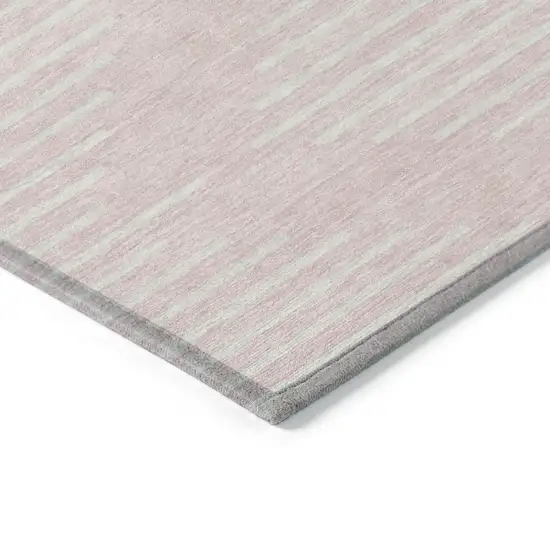 Pink And Gray Geometric Washable Indoor Outdoor Area Rug Photo 4