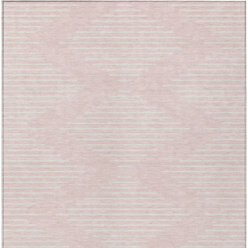 Pink And Gray Geometric Washable Indoor Outdoor Area Rug Photo 6